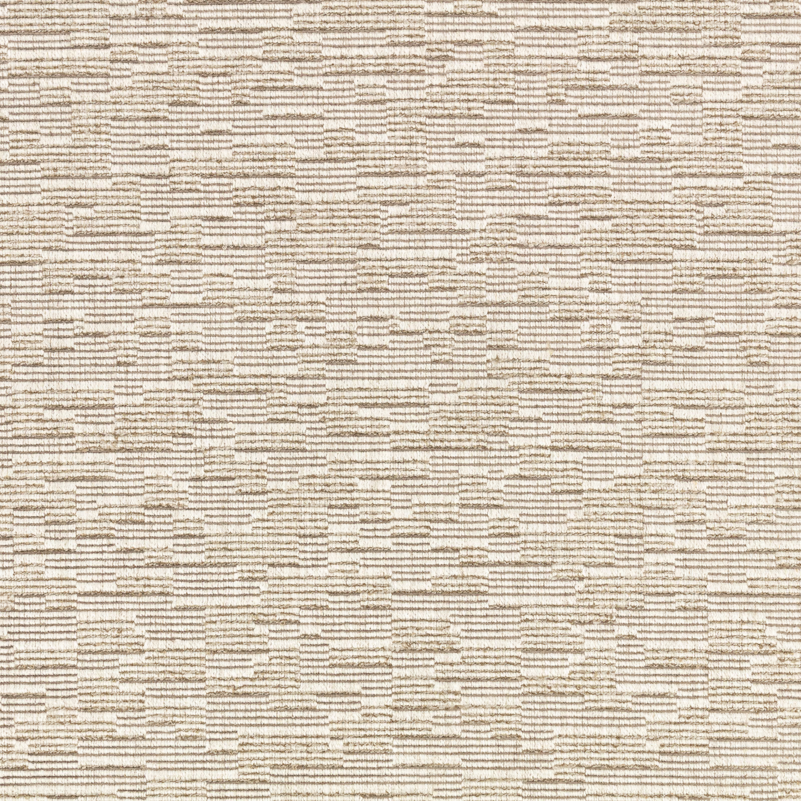 Warm oatmeal woven fabric with fine broken taupe horizontal brush marks