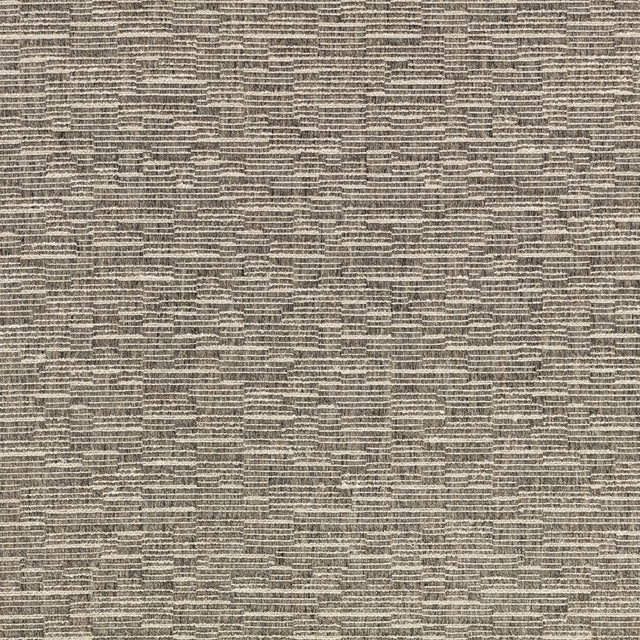 Close-up of gunmetal-grey fabric with irregular horizontal woven texture and pale flecks
