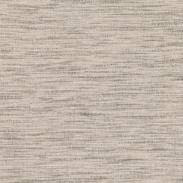 Close-up of pale storm taupe fabric with fine horizontal woven ridges