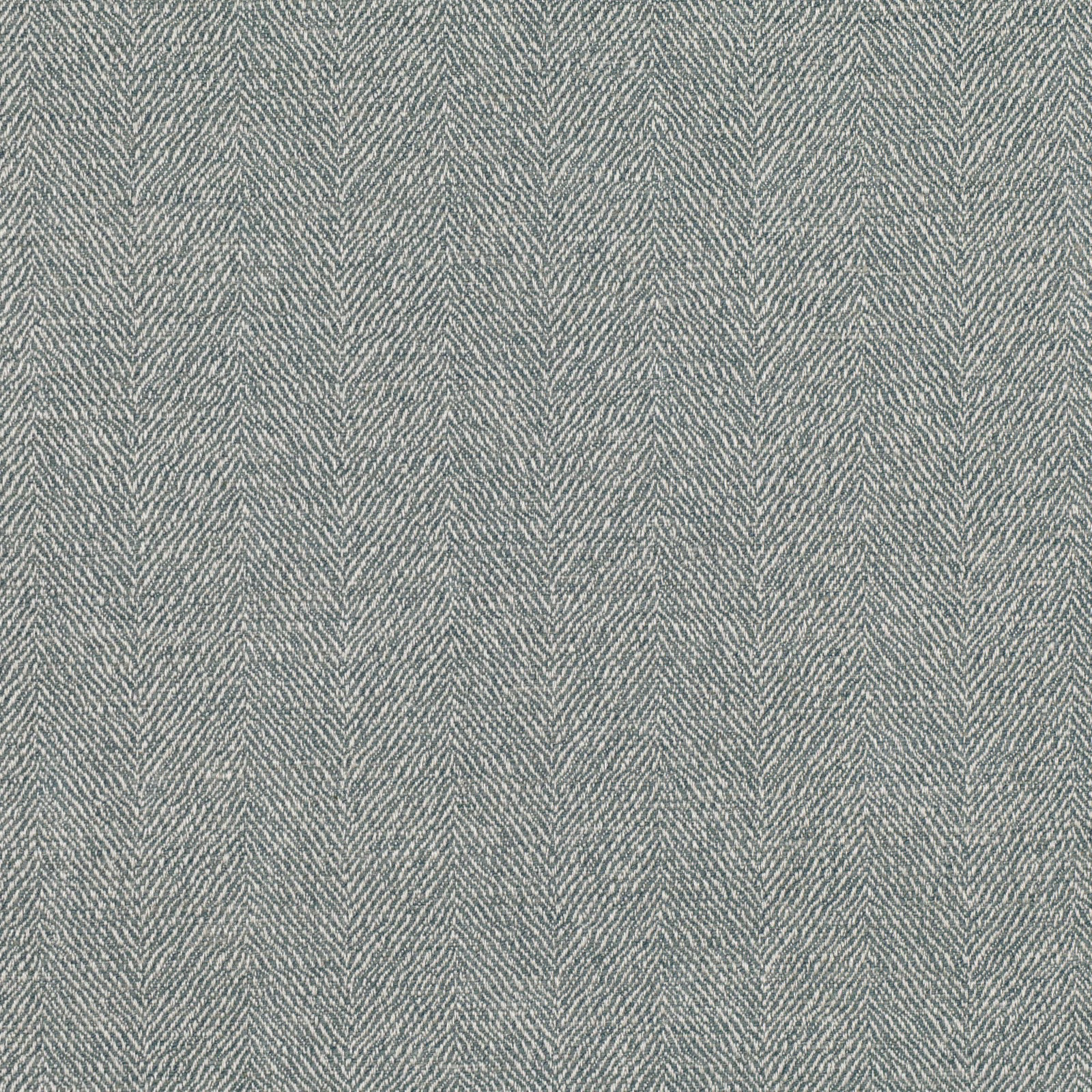 Muted blue-grey fabric with a fine repeating vertical chevron weave