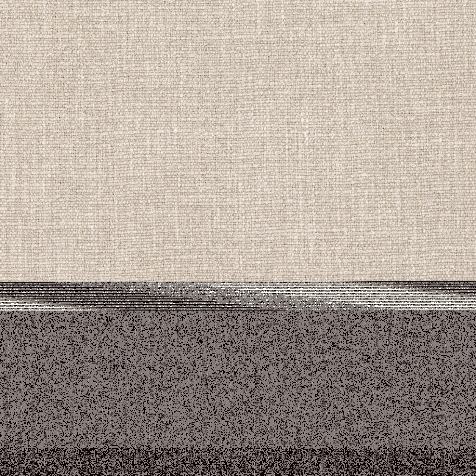 Oatmeal and charcoal grey two-tone woven textile with fine horizontal texture