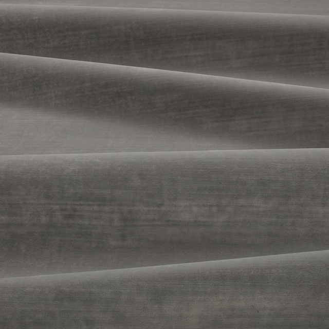 Smoky stone-grey velvet showing brushed sheen and tonal folds