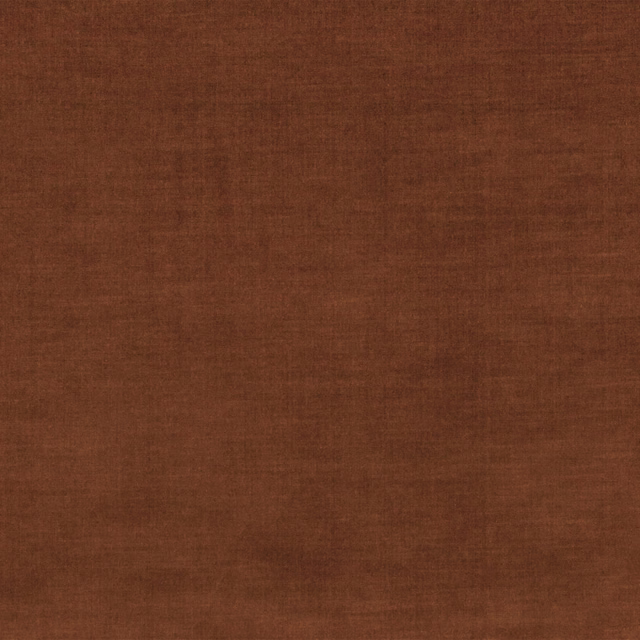 Warm sienna-brown velvet swatch with a softly brushed, subtly shaded pile