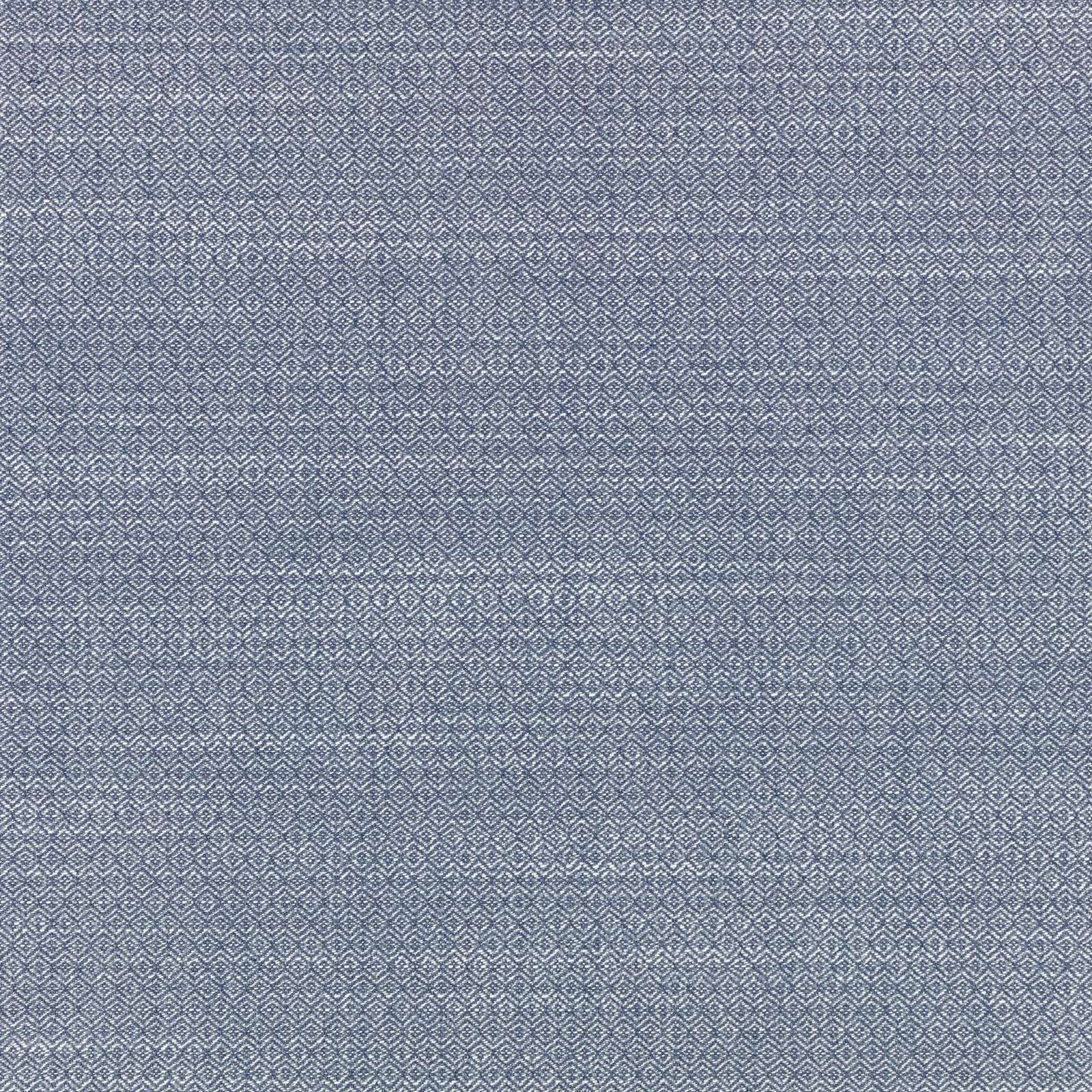 Muted ocean-blue fabric with a fine repeating grey geometric lattice weave