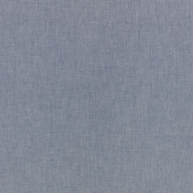 Close view of muted ocean-blue sheer weave with fine vertical striations