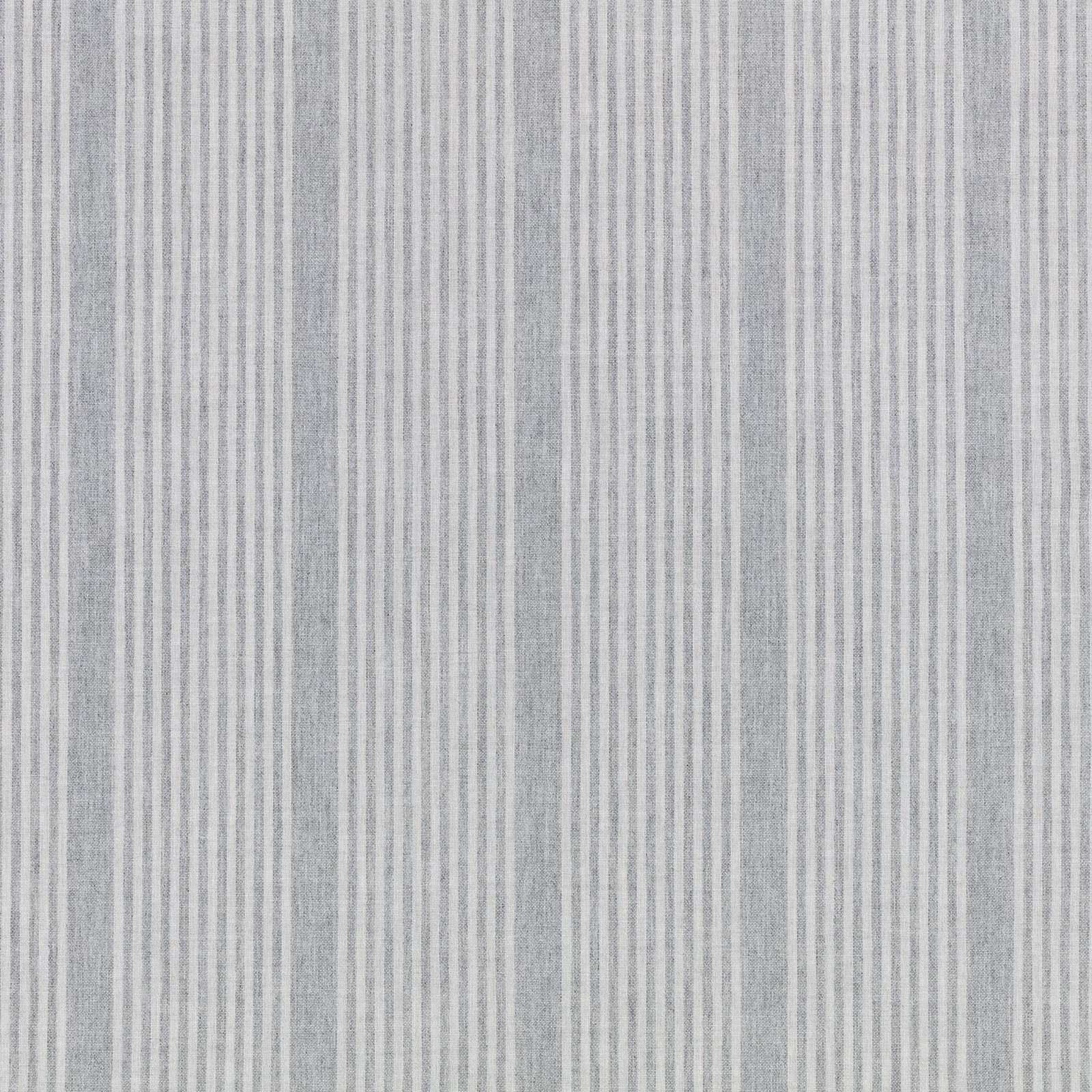 Fine vertical grey and white stripes in a softly textured sheer weave