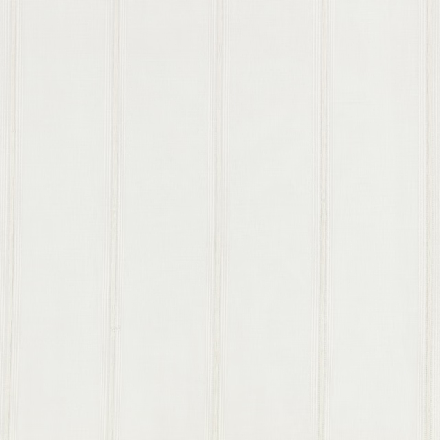 Jasper White sheer fabric with fine vertical striations in a near-white tone