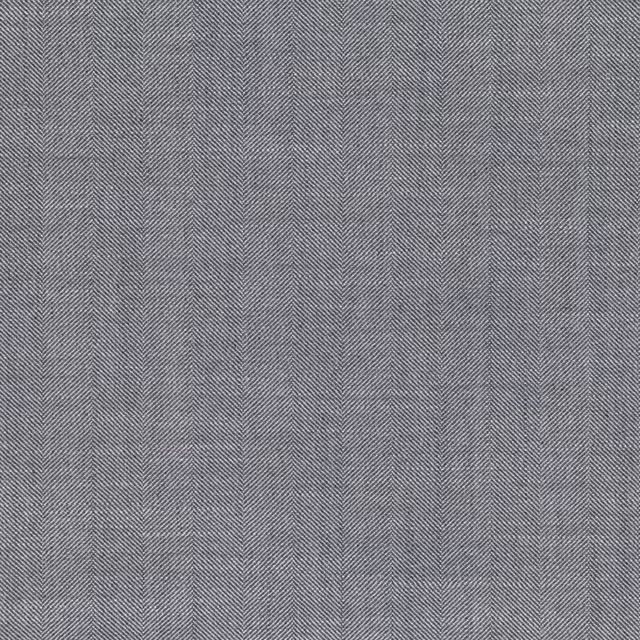 Cool storm-grey herringbone weave with fine vertical chevrons and subtle texture