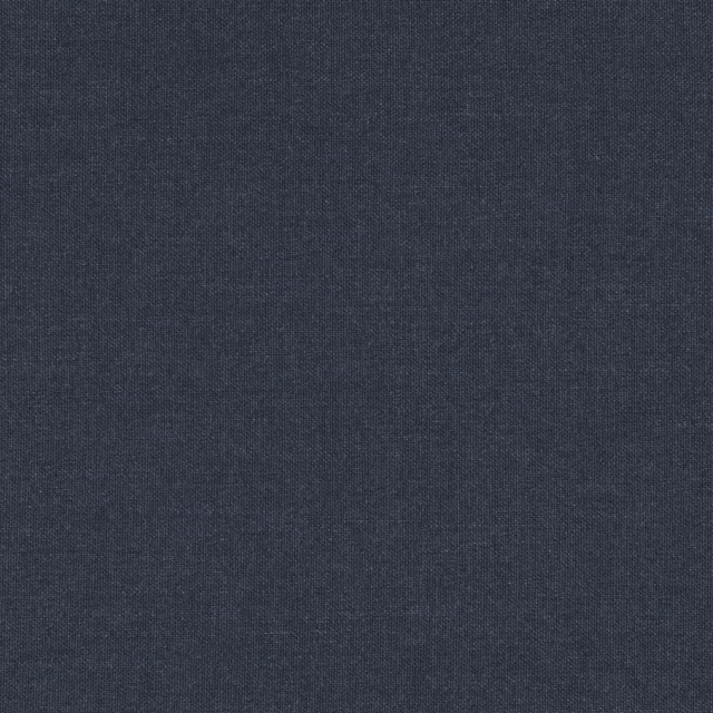 Close indigo hopsack weave with subtle charcoal-blue tonal variation