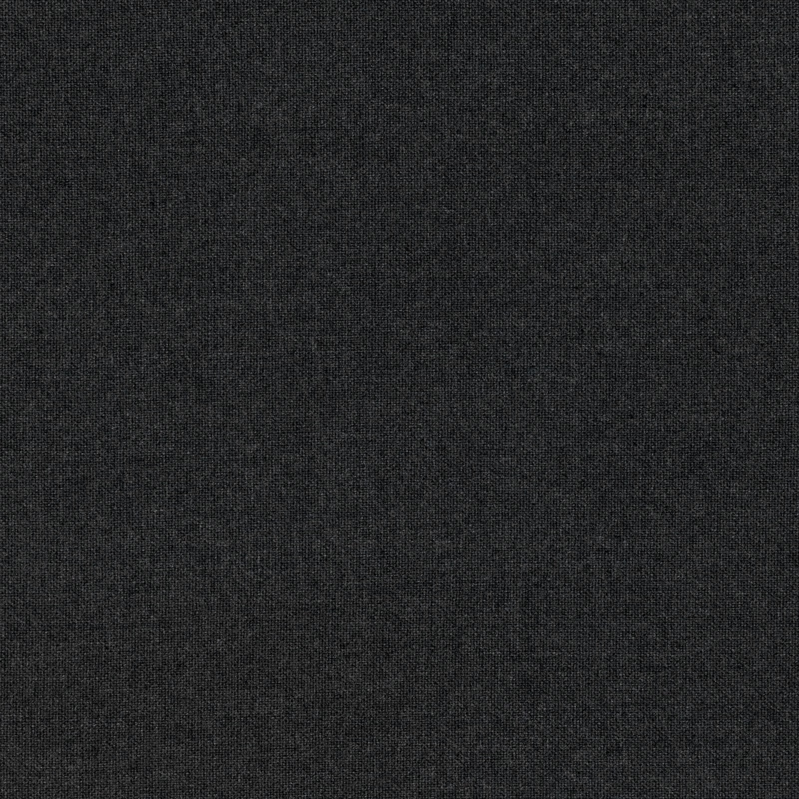 Near-black charcoal hopsack weave with subtle tonal flecks and a dry texture