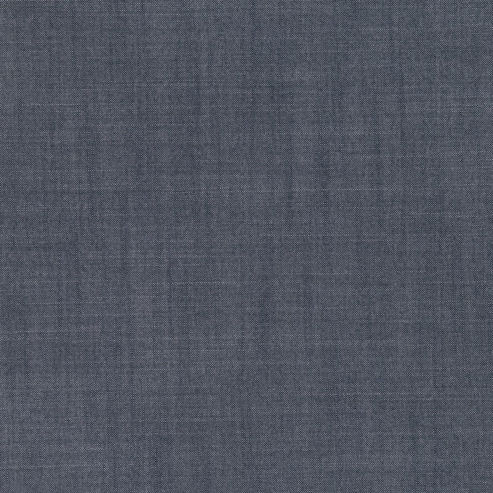 Muted indigo blue fabric with a fine tonal checked weave and softly textured surface