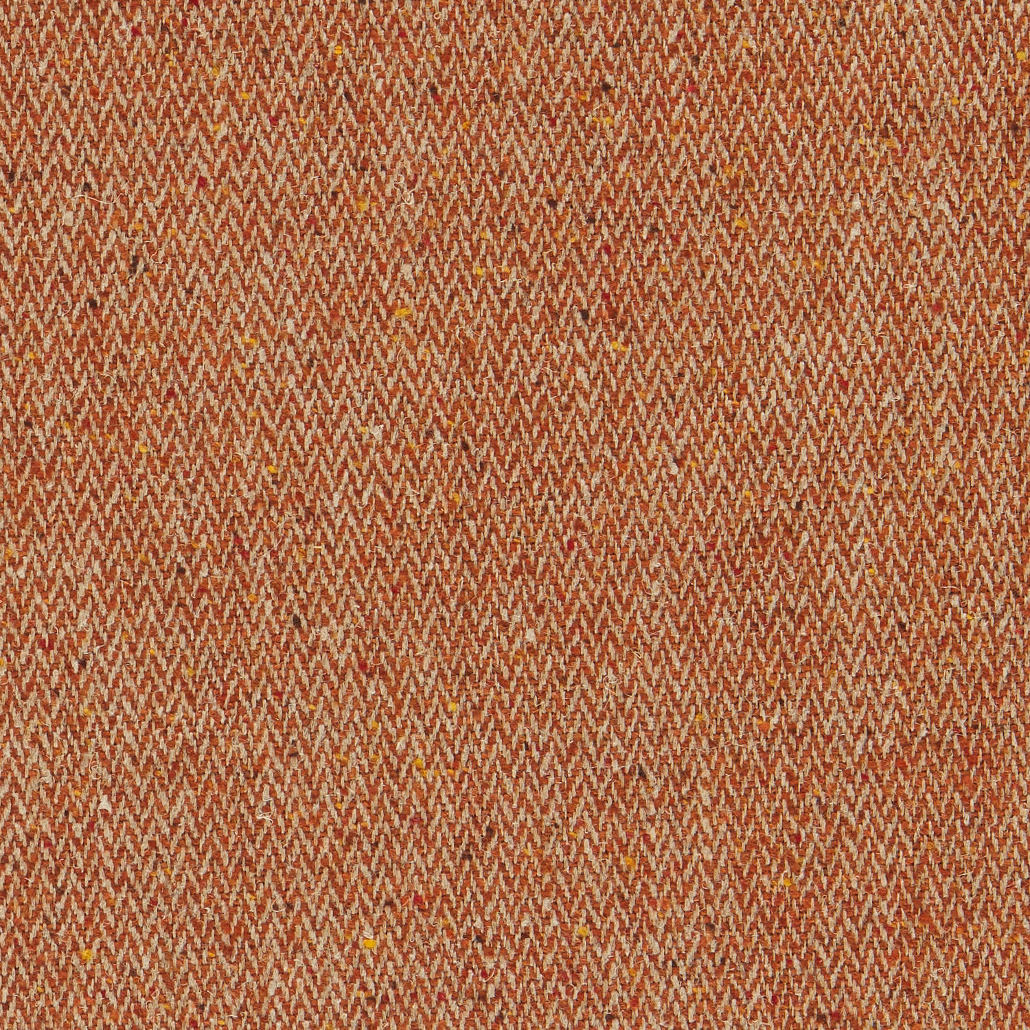Warm saffron and rust herringbone weave with fine cream chevrons