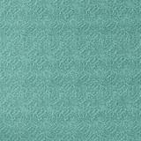 Muted teal textile with dense pale leaf-like strokes and a softly woven surface
