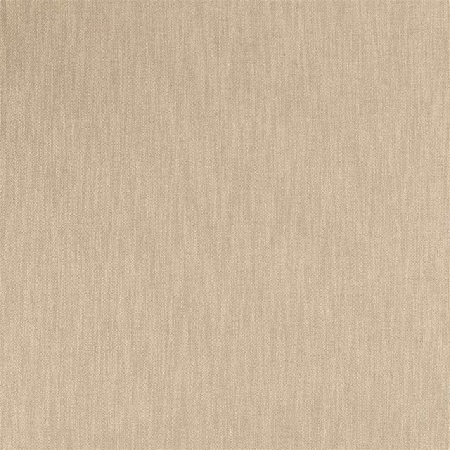 Warm mushroom beige woven fabric swatch with fine vertical linen-like texture