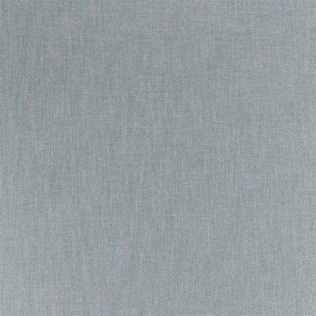 Close-up of cool slate blue-grey fabric with a dense, subtly heathered weave