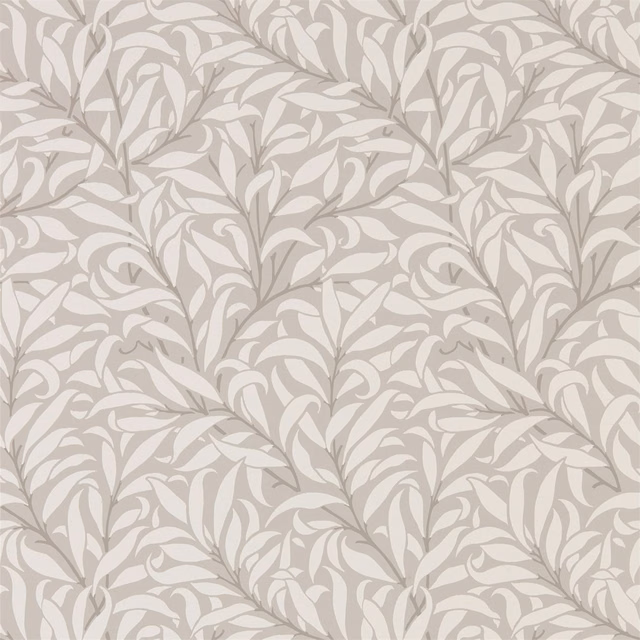 Low-contrast dove-grey leafy boughs on an ivory ground
