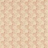 Warm cream outdoor textile with dense russet botanical sprigs and golden highlights