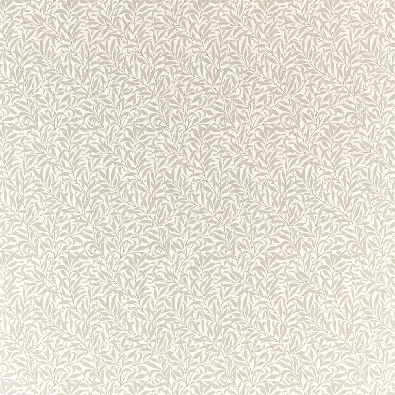 Silver-grey willow branches densely printed across an ivory textile ground