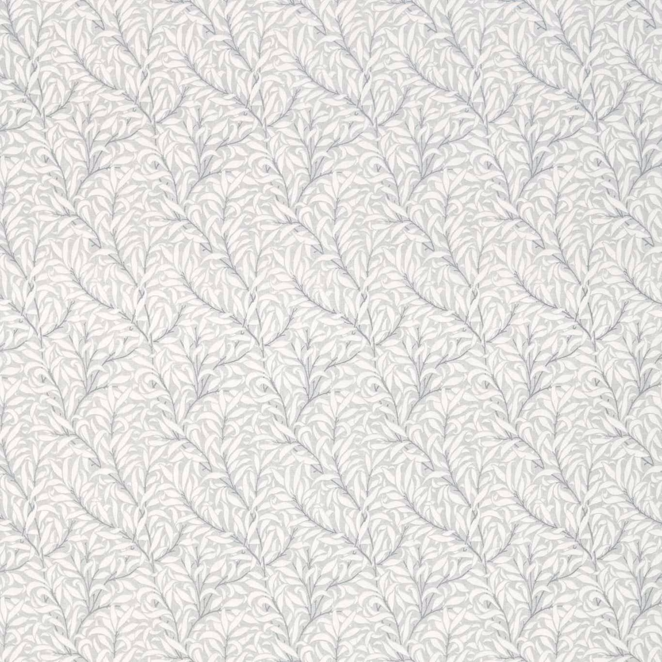 Pale light-grey ground with fine grey willow branches and repeated leafy sprigs