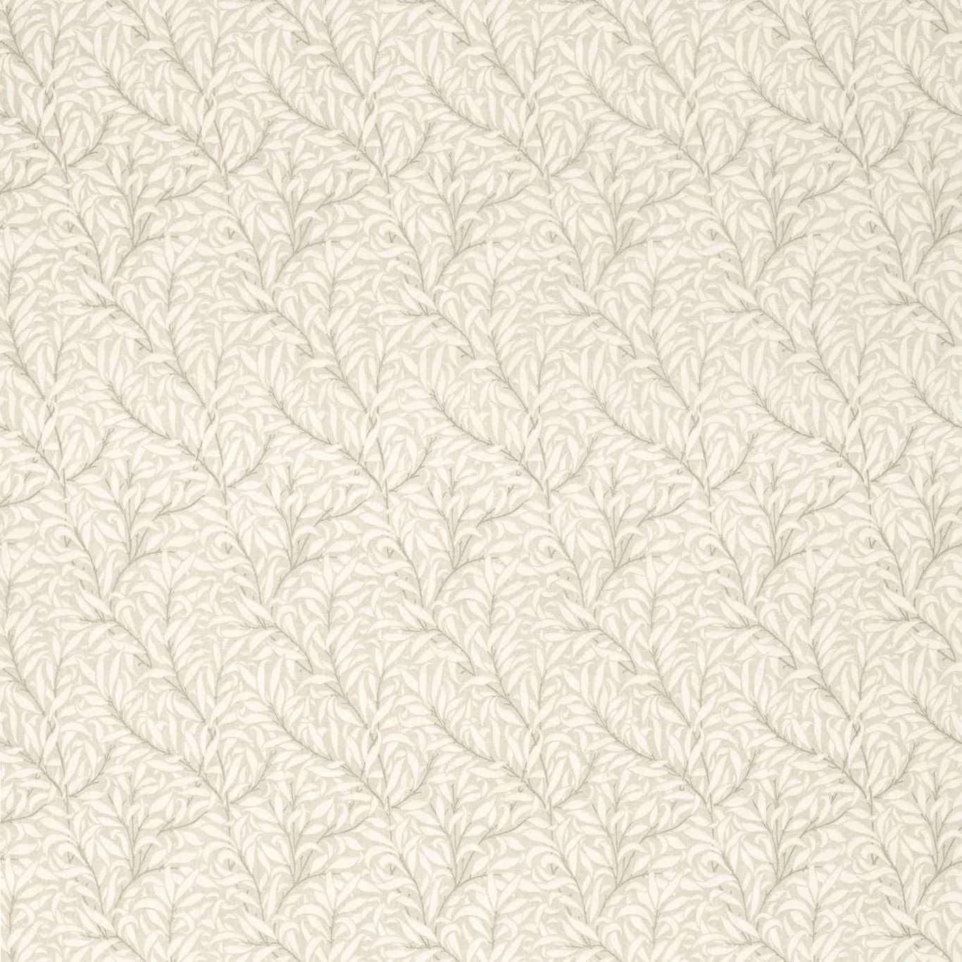 Ivory linen ground with fine warm taupe willow branches and leaves
