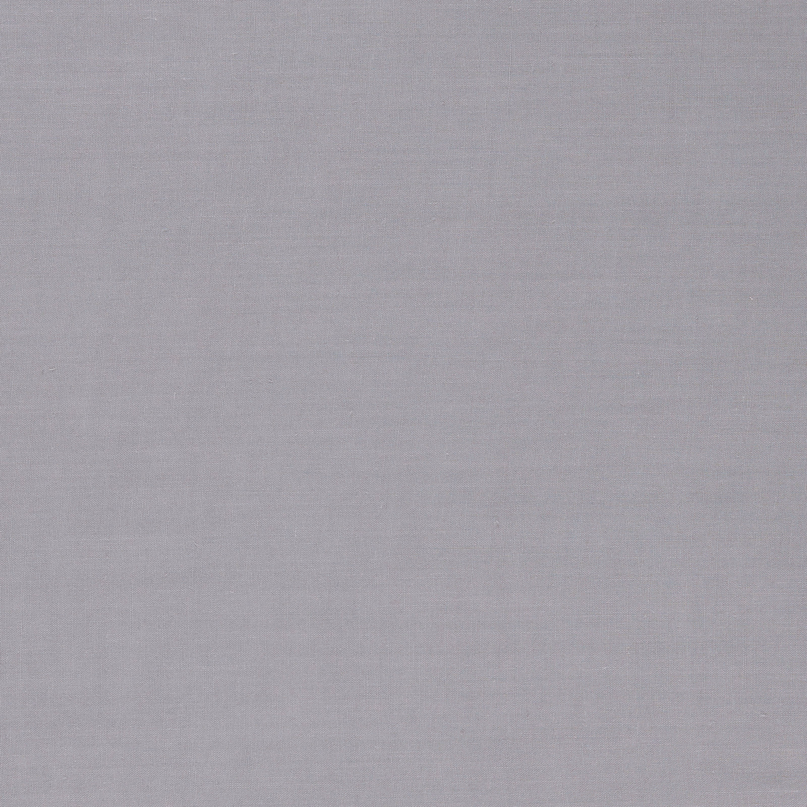Close-up of cool lilac-grey plain woven fabric with subtle fine horizontal texture