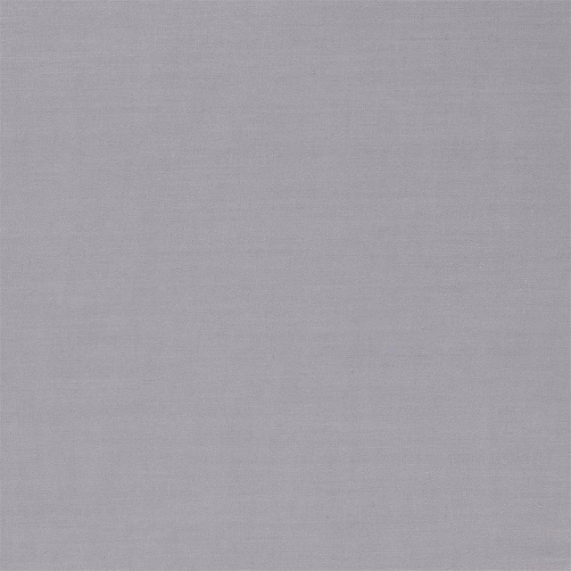 Close-up of cool lilac-grey plain woven fabric with subtle fine horizontal texture