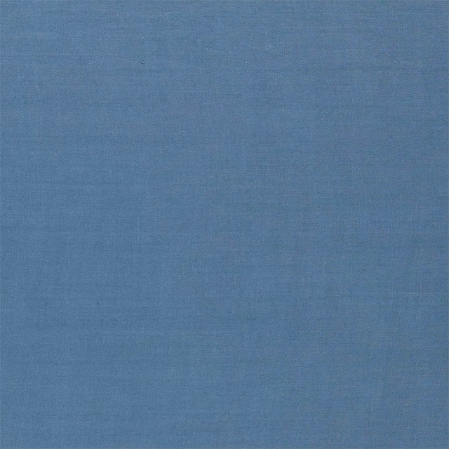 Muted woad-blue plain weave fabric with subtle crosshatch texture