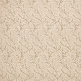 Cream sheer linen with pale taupe willow branches in a dense flowing repeat