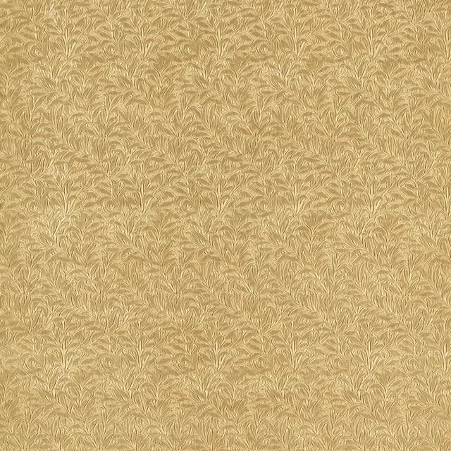 Muted citrus-stone velvet with dense olive willow boughs and a soft pile sheen