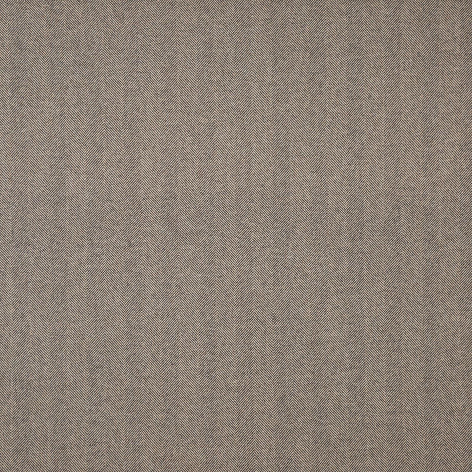 Close-up of Beauly Granite’s fine taupe-grey wool herringbone weave.