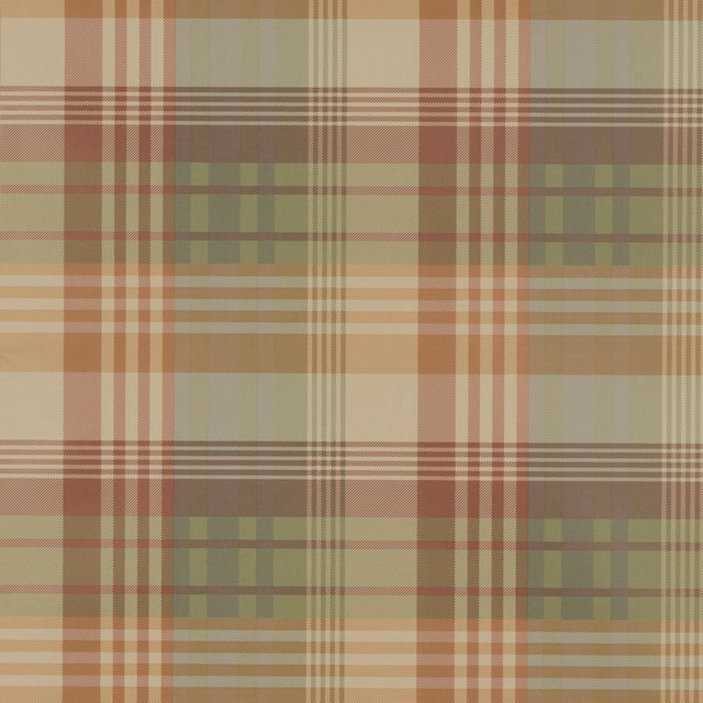 Muted mulberry, olive and tan tartan checks with fine horizontal and vertical striping