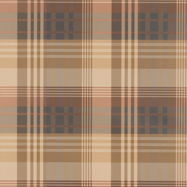 Red and charcoal tartan checks layered with taupe and cream lines