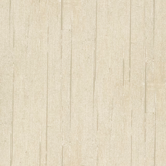 Pale parchment wallpaper with softly distressed vertical wood-panel lines and fine grain