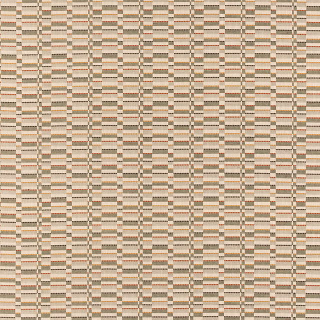 Muted sage and beige small check with fine woven texture and cream flecks