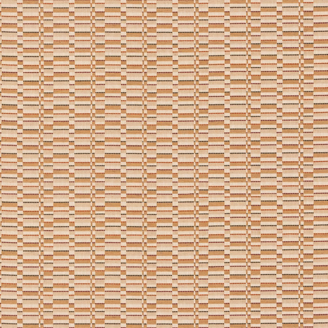 Ochre, cream and russet woven mini-check with a finely ridged texture
