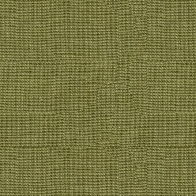 Muted olive-green linen with a finely textured, even plain weave