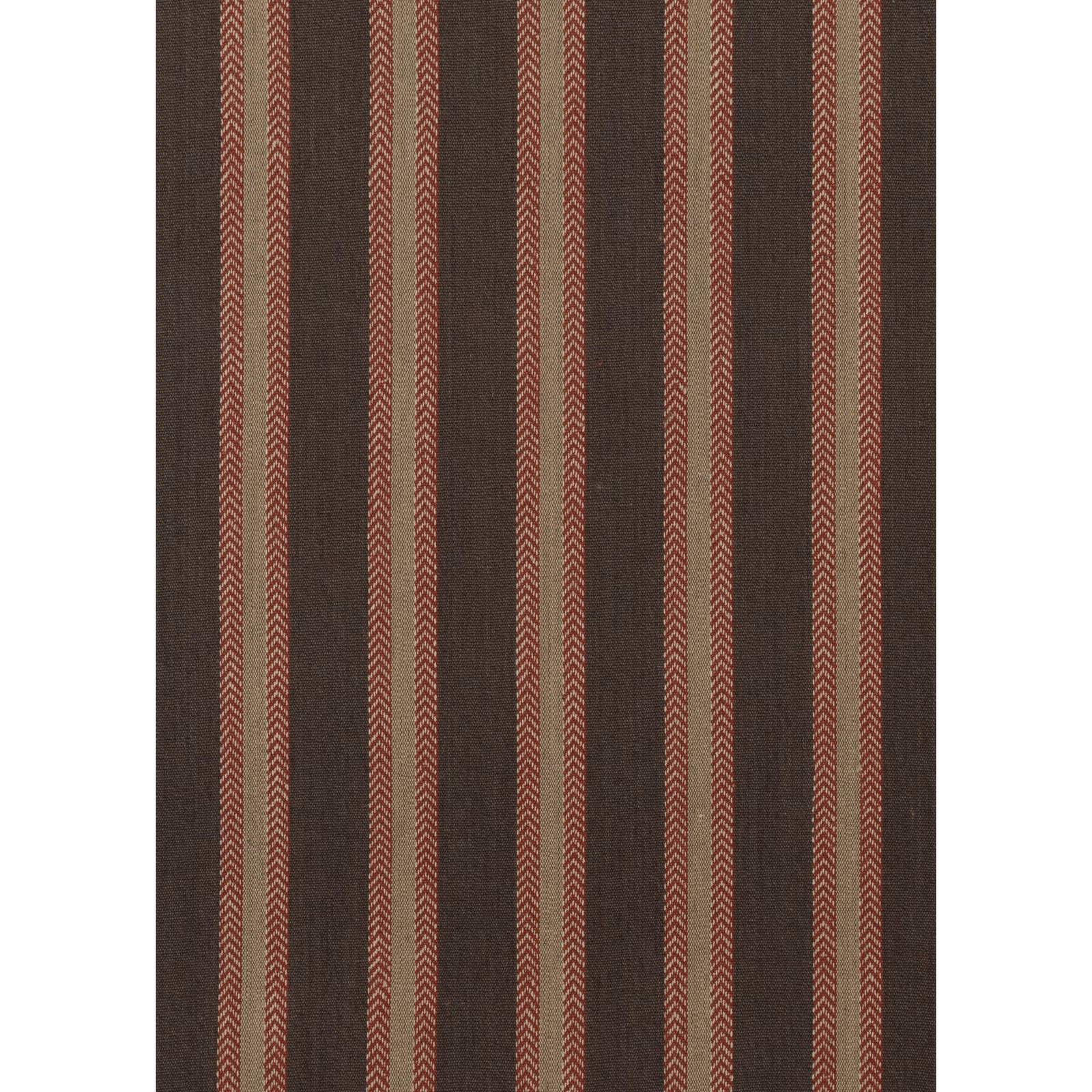 Woodsmoke brown woven stripe with narrow russet chevron bands