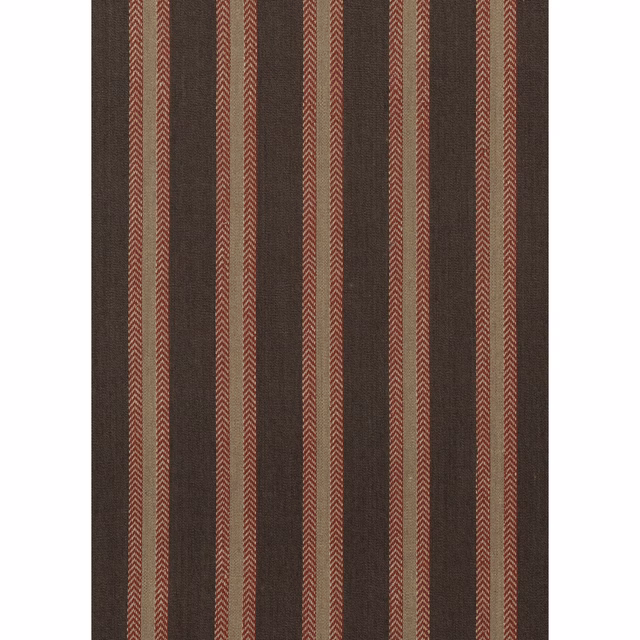Woodsmoke brown woven stripe with narrow russet chevron bands