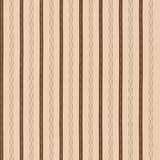 Warm cream woven fabric with espresso-brown vertical stripes and fine dashed lines