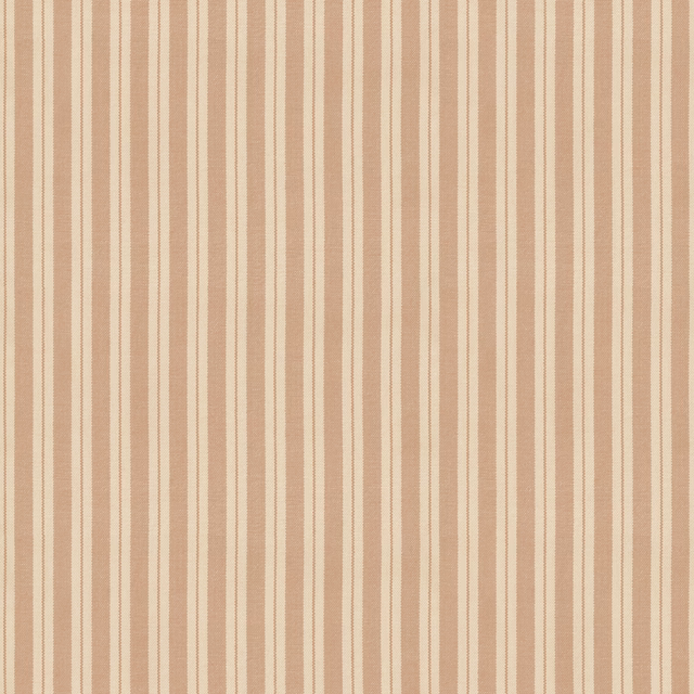 Muted blush and cream vertical stripes in a warm plaster-toned wallpaper
