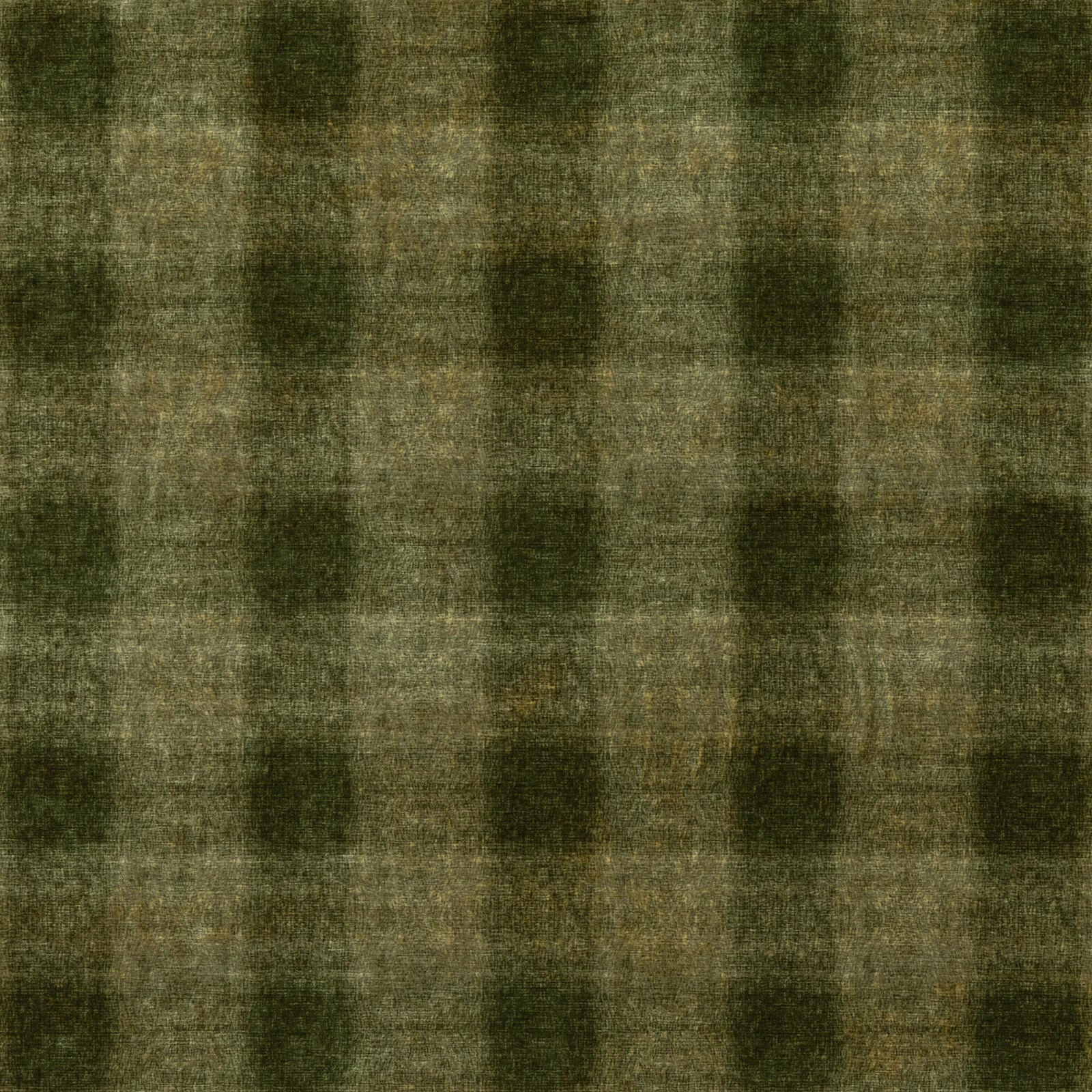 Deep emerald velvet showing a softly blurred olive-green check and brushed texture