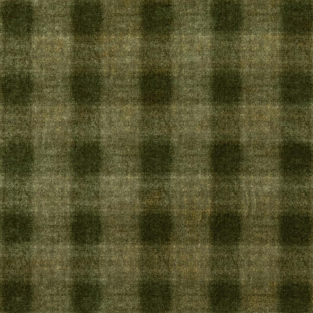 Deep emerald velvet showing a softly blurred olive-green check and brushed texture
