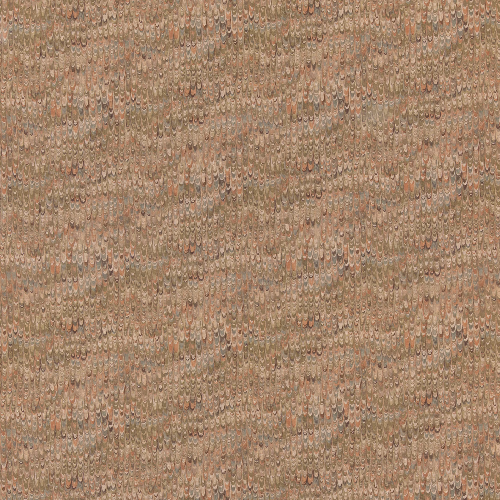 Muted taupe linen with blush, sage and cream teardrop motifs