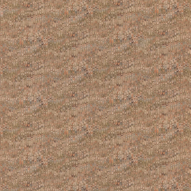 Muted taupe linen with blush, sage and cream teardrop motifs
