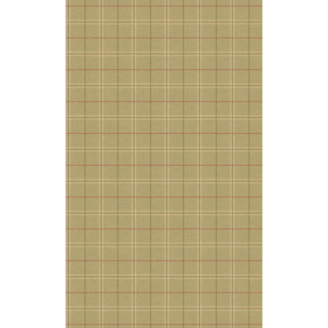 Muted lovat olive wallpaper with fine red and darker olive grid lines