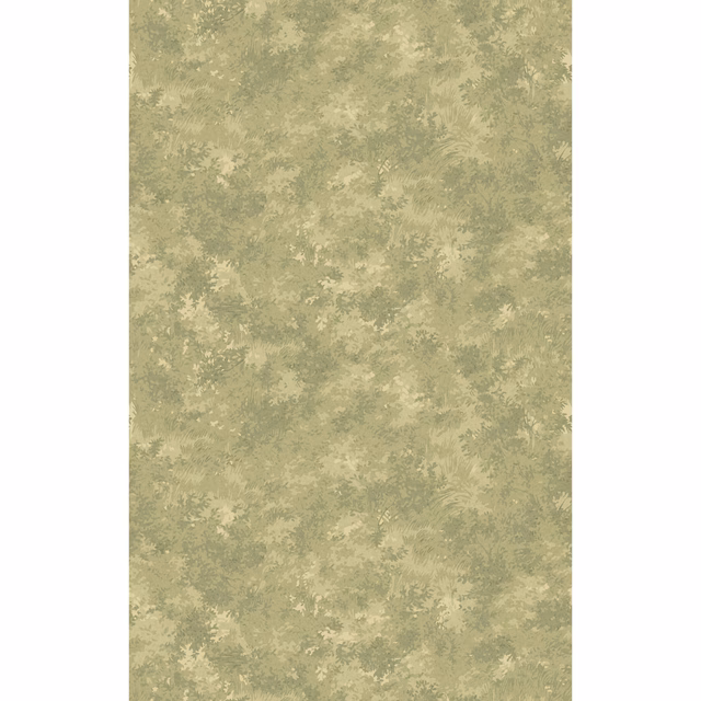 Misty moss-green wallpaper with softly mottled leafy botanical forms