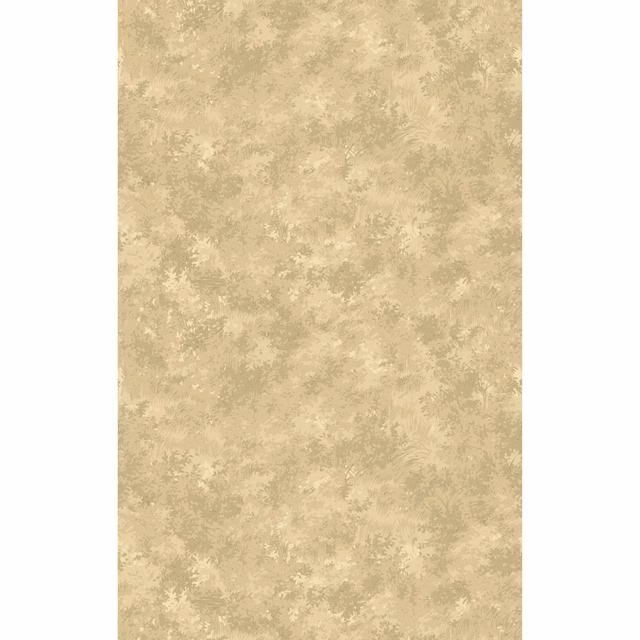 Warm parchment wallpaper with softly mottled beige foliage and hazy botanical marks