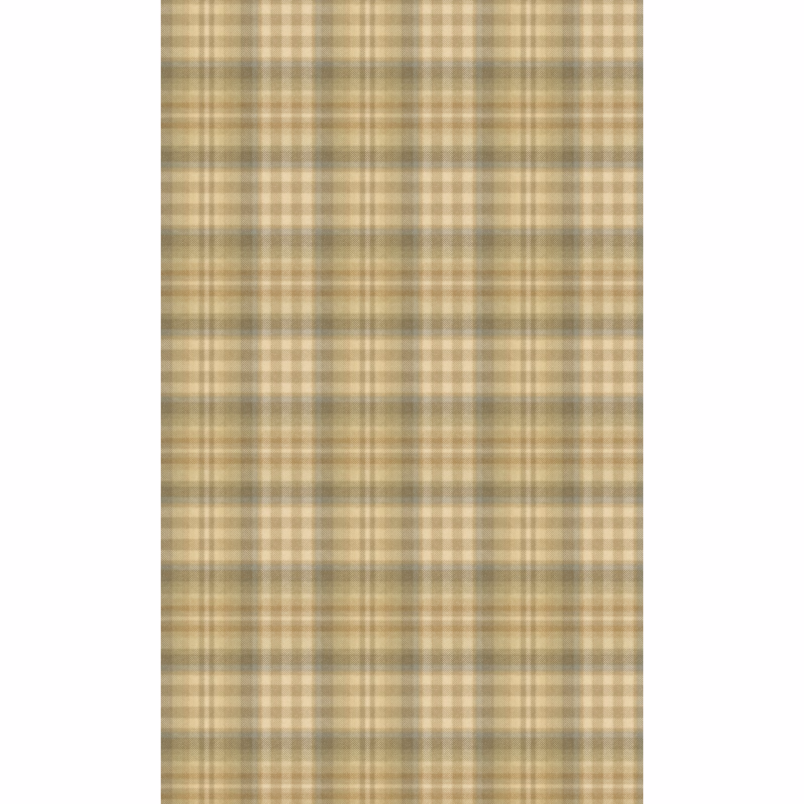 Muted sage and aqua plaid wallpaper with cream beige checks and layered woven-look texture