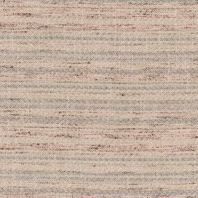 Croft Aqua woven swatch with fine aqua, blush and cream horizontal striations