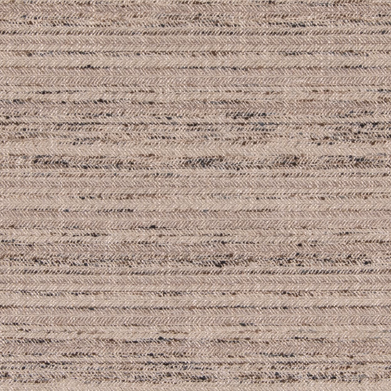 Pale charcoal greige weave with broken horizontal bands and dark flecking